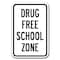 Signmission Drug Free School Zone 12inx18in Heavy Gauge Alum Signs, 18" L, 12" H, A-1218 School Parking - Dr Fr A-1218 School Parking Only - Dr Fr - alternate 1